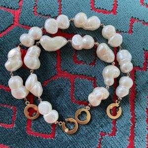 Baroque South Sea pearl bracelet. Genuine pearls.